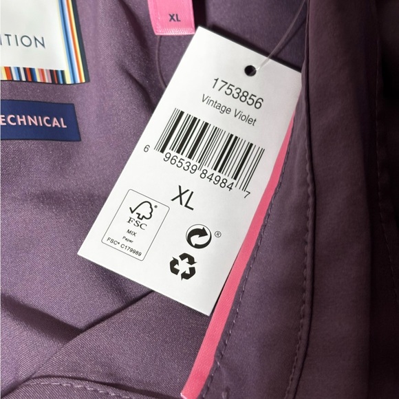 Modern Ambition Women’s XL Purple Button-Up Shirt Recycled Fabric Hidden Buttons - Picture 4 of 12